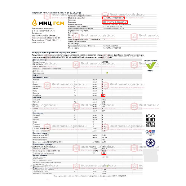 Моторное масло Toyota SP 5W-30 / ILSAC GF-6A, для бенз. двигателей, (Дубай), (4л)