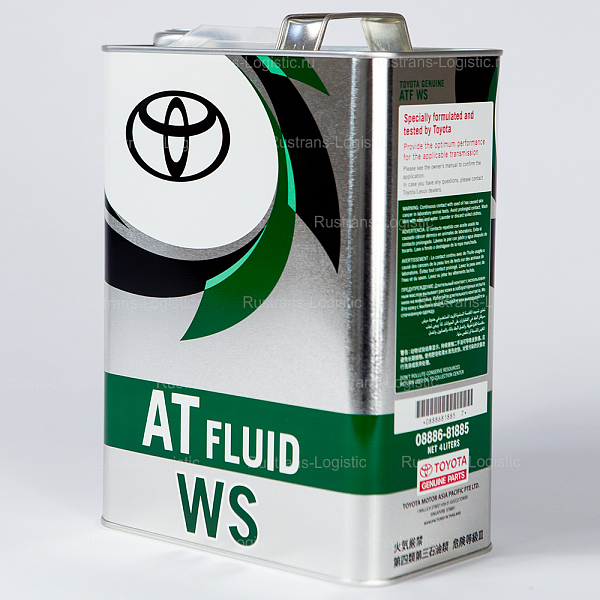 Трансмиссионное масло Toyota ATF WS, для АКПП, (Таиланд), (4л)
