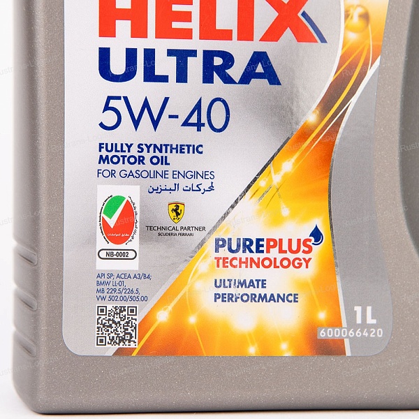 Моторное масло Shell Helix Ultra SP 5W-40 (A3/B4), BMW LL-01, MB 229.5/226.5, (Оман), (1л)