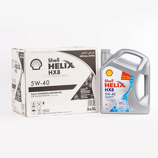 Моторное масло Shell Helix HX8 SP 5W-40 (A3/B4), MB 229.3, (Оман), (5л)
