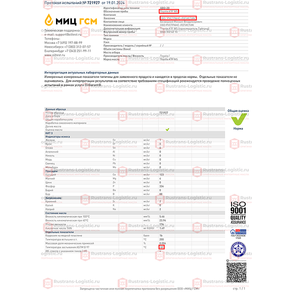 Трансмиссионное масло Toyota ATF WS, для АКПП, (Таиланд), (4л)
