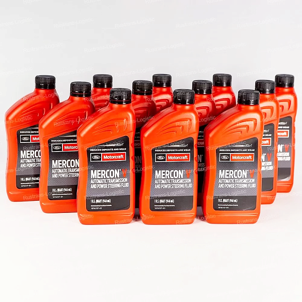 Трансмиссионное масло Ford Motorcraft ATF Mercon V, для АКПП / ГУР (красный), (США), (0,946л)