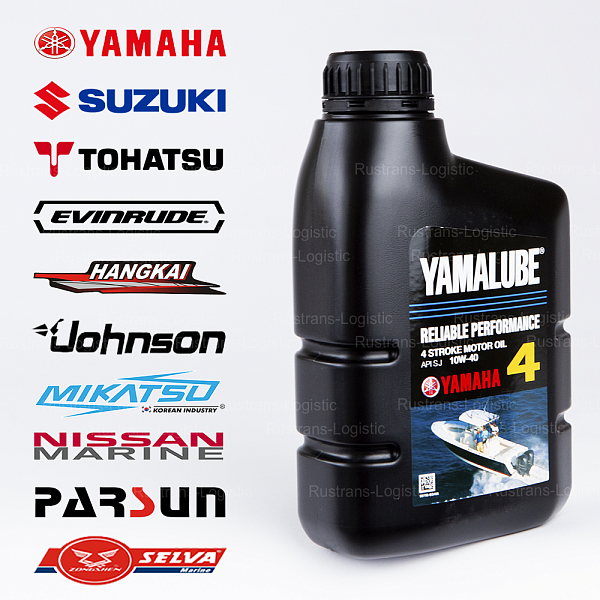Моторное масло YAMALUBE 4Т SJ 10W-40, для 4-такт. лодочных моторов 4 Stroke, (Сингапур), (1л) 