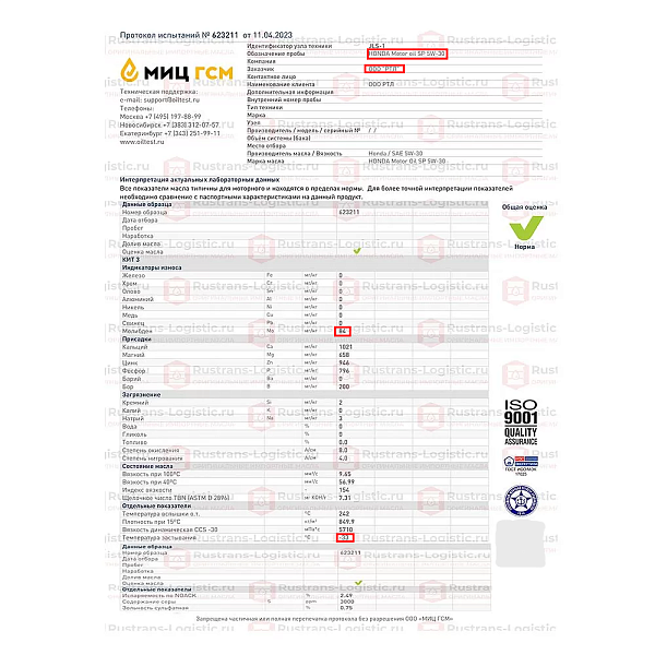 Моторное масло Honda SP 5W-30 / ILSAC GF-6A, для бенз. двигателей, (Дубай), (1л)