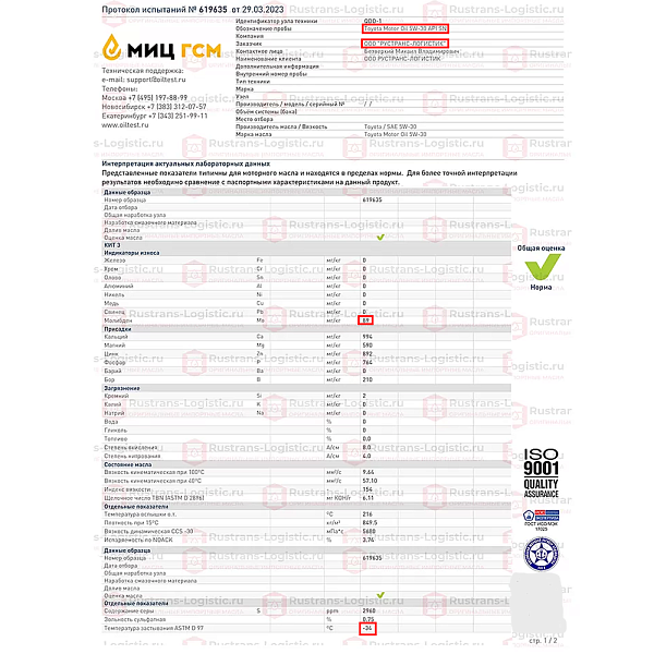 Моторное масло Toyota SN 5W-30 / ILSAC GF-5, для бенз. двигателей, (Дубай), (4л)