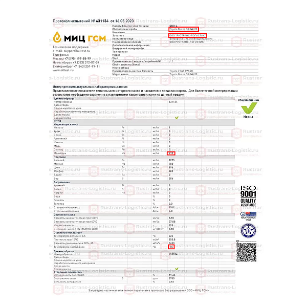 Моторное масло Toyota SP 0W-20 / ILSAC GF-6A, для бенз. двигателей, (Дубай), (1л)
