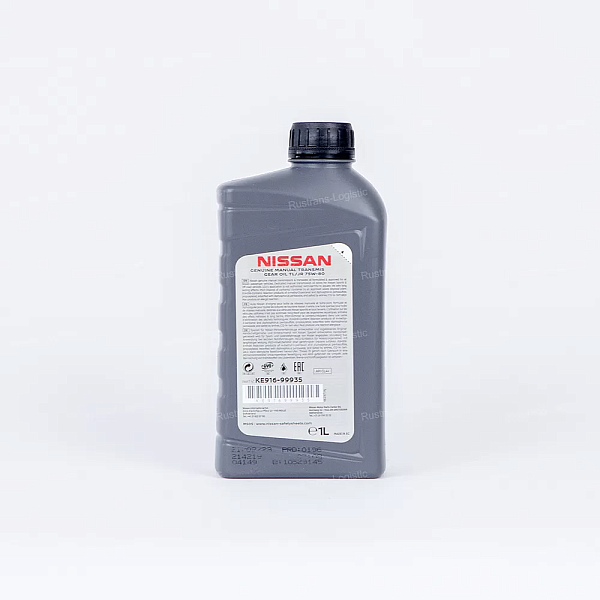 Трансмиссионное масло Nissan GEAR OIL TL/JR 75W-80, для МКПП, (Европа), (1л)