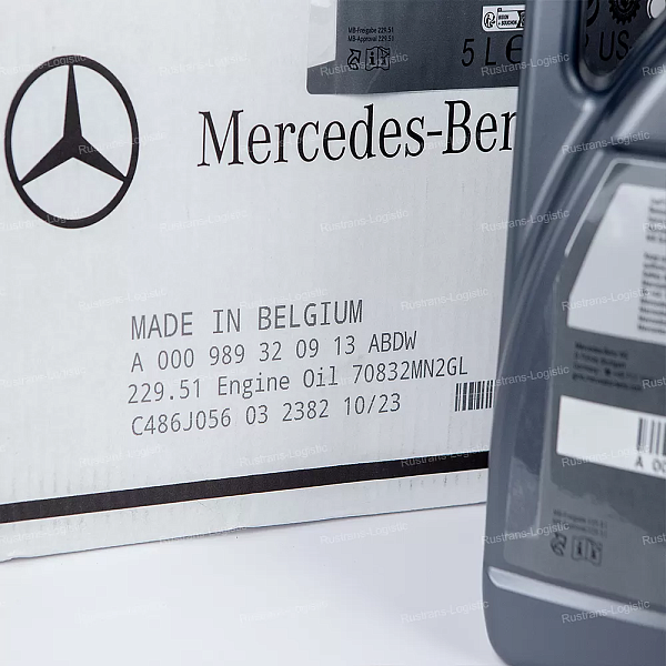 Моторное масло Mercedes-Benz 5W-30 / MB 229.51, бензин/дизель, (Бельгия), (5л)