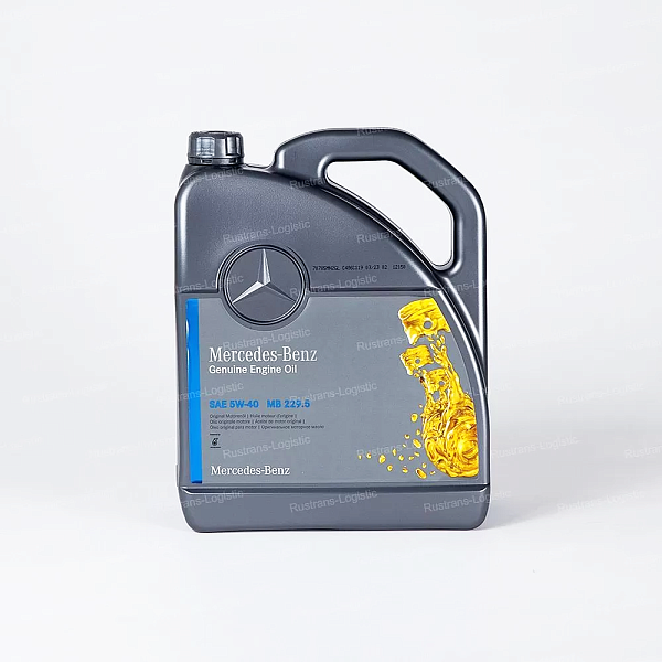 Моторное масло Mercedes-Benz 5W-40 / MB 229.5, бензин/дизель, (Бельгия), (5л)