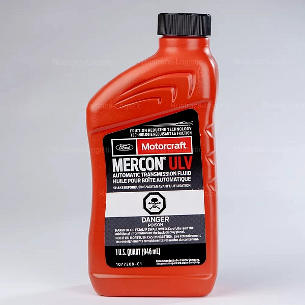 Трансмиссионное масло Ford Motorcraft ATF Mercon ULV, для АКПП (красный), (США), (0,946л.)