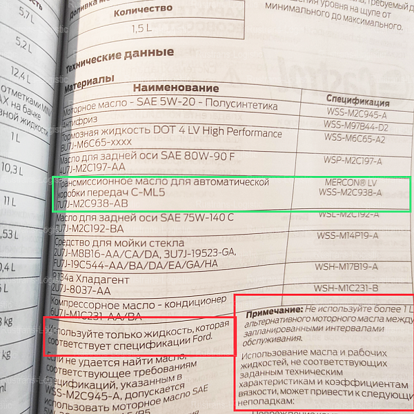 Трансмиссионное масло Ford Motorcraft ATF Mercon LV, для АКПП / ГУР (красный), (США), (0,946л.)