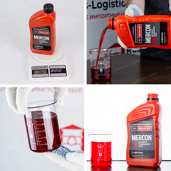Трансмиссионное масло Ford Motorcraft ATF Mercon LV, для АКПП / ГУР (красный), (США), (0,946л.)