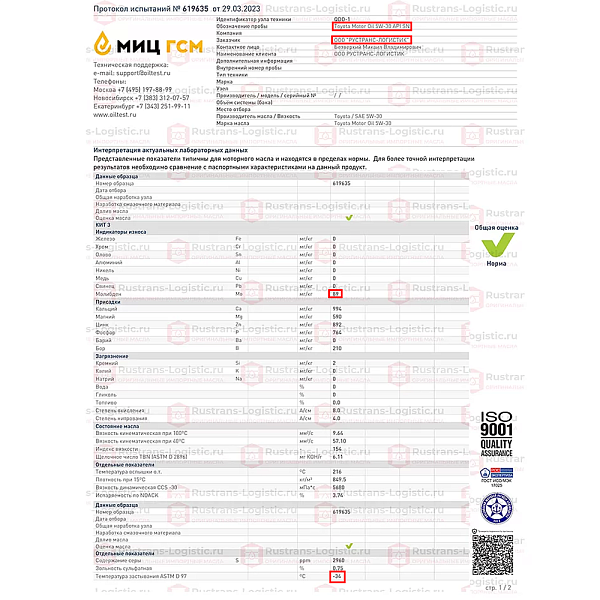 Моторное масло Toyota SN 5W-30 / ILSAC GF-5, для бенз. двигателей, (Дубай), (1л)