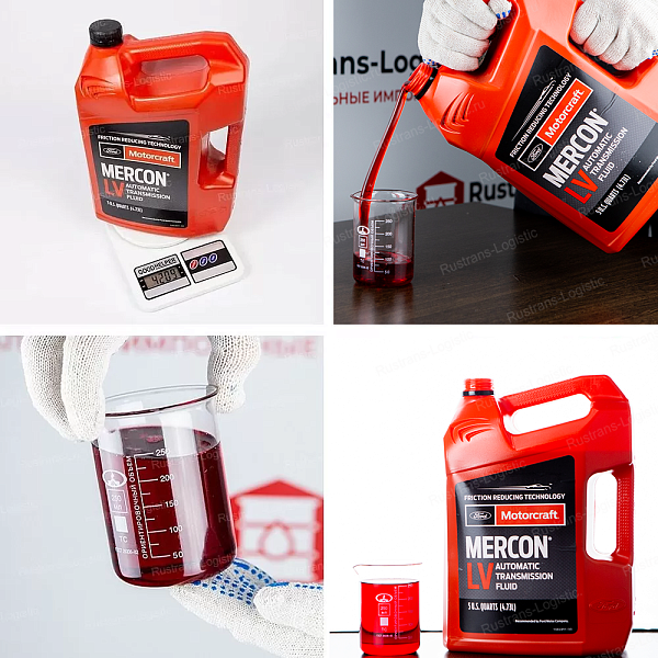 Трансмиссионное масло Ford Motorcraft ATF Mercon LV, для АКПП / ГУР (красный), (США), (4,73л)