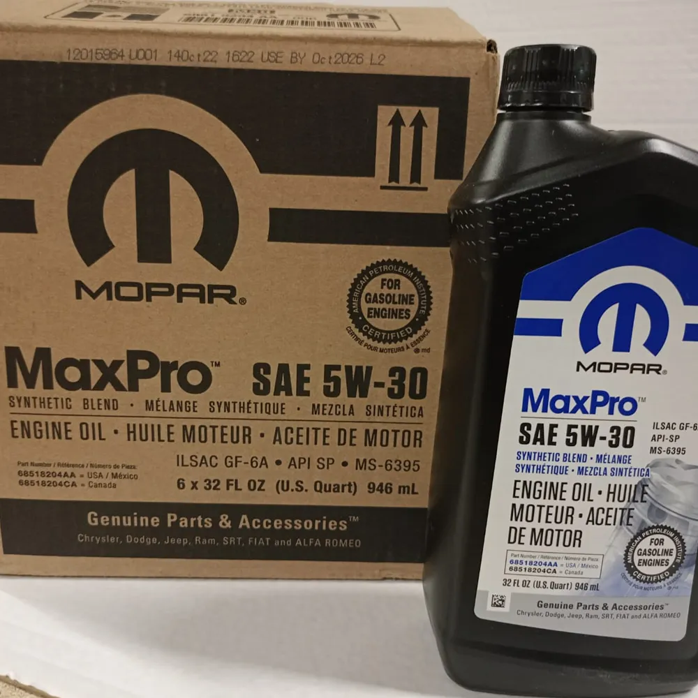 Моторное масло Mopar MaxPro SP 5W-30 / ILSAC GF-6A, MS-6395, бензин, (США), (0,946л)